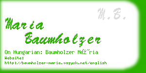 maria baumholzer business card